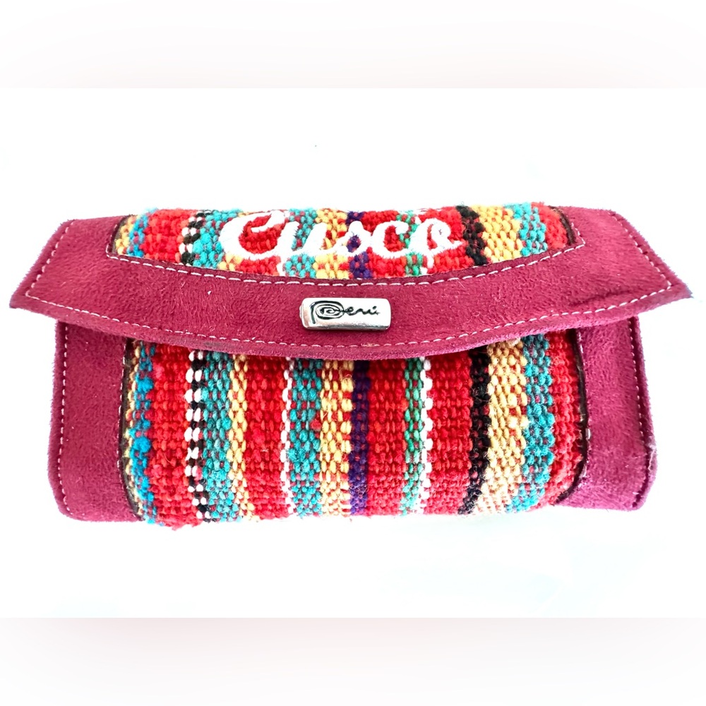 NWOT Colorful Peruvian Crafted/Incan Women's Woven Wool Clutch Wallet